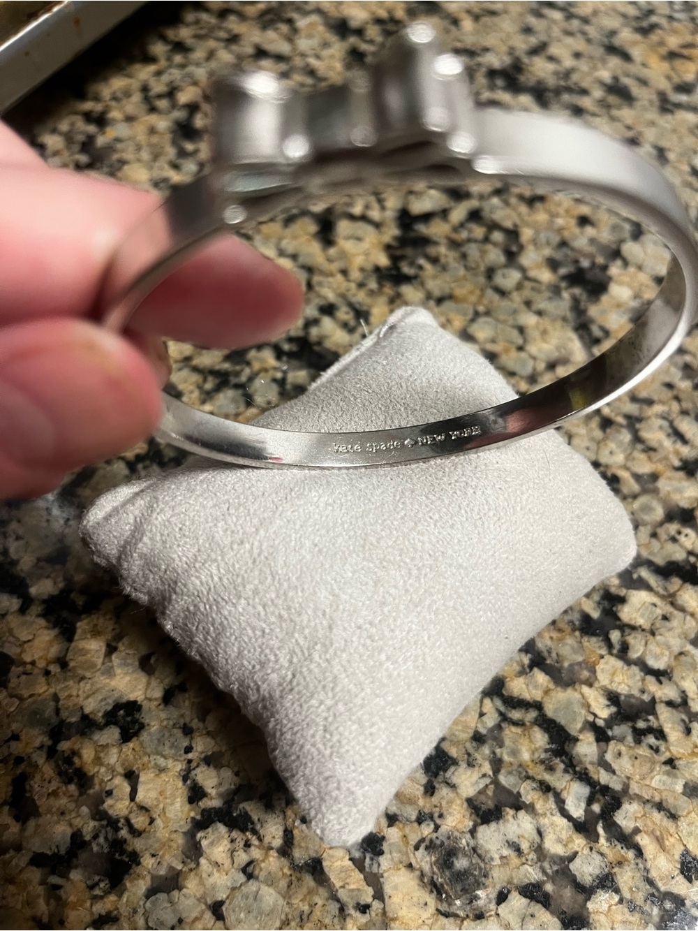 Kate Spade Silver Bow Women's Bangle Bracelet - Picture 3 of 3